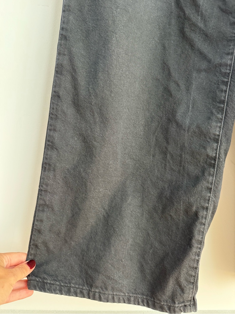 Pilcro Denim Pinafore Jumpsuit Black Women's Sz S Relaxed fit - Picture 7 of 13